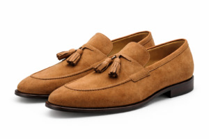 Suede Tassel Loafers – Tan