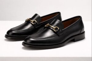 Classic Black Leather Loafers for Men