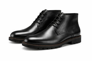 Men’s Black Leather Chukka Boots
